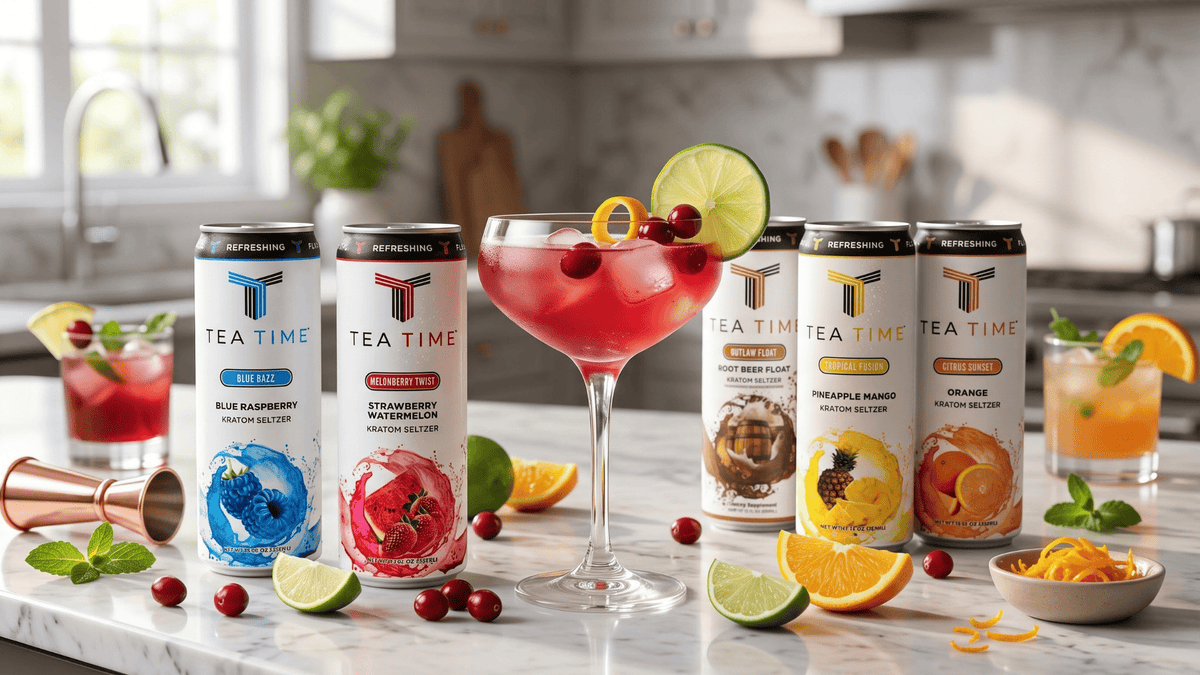 Cosmopolitan Mocktail with Kratom Seltzer: Classic Cranberry-Citrus Reinvented