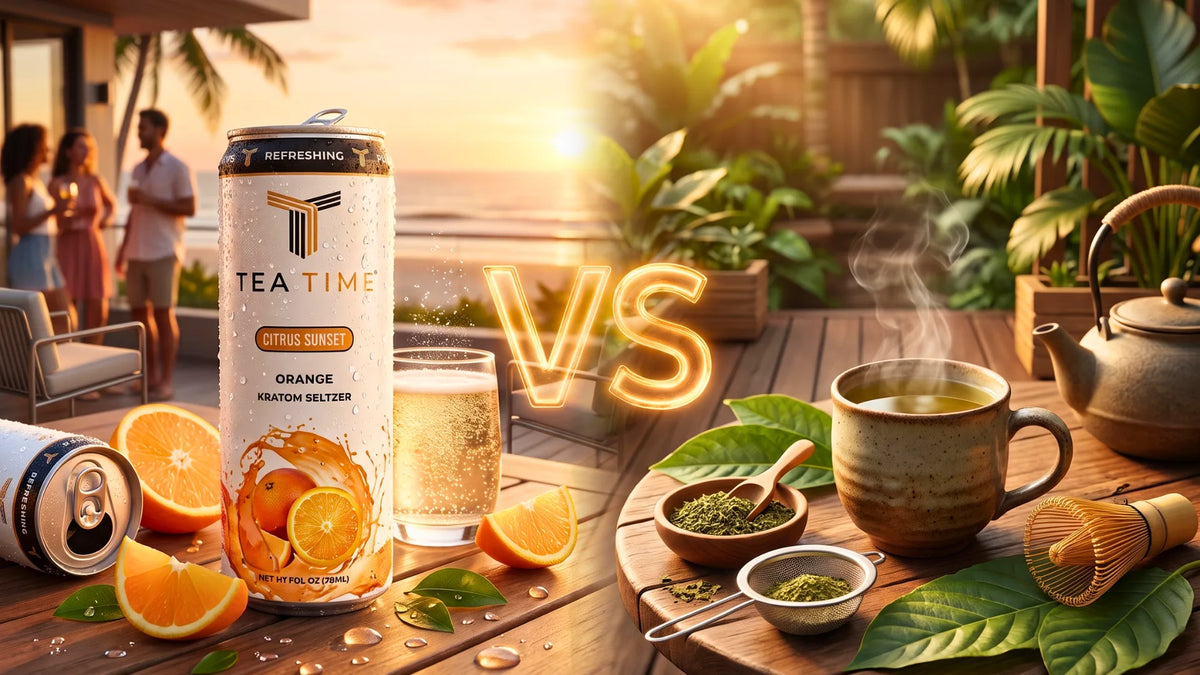 Kratom Seltzer vs Kratom Tea
