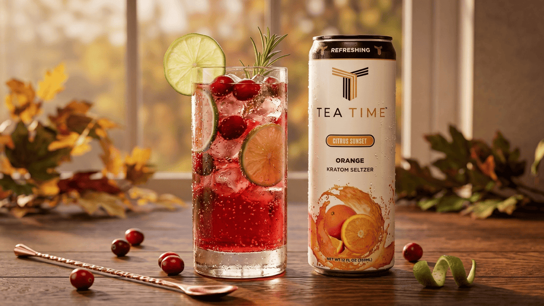 Cranberry-Lime Mocktail with Kratom Seltzer: Best Non-Alcoholic Drink to Try This Fall
