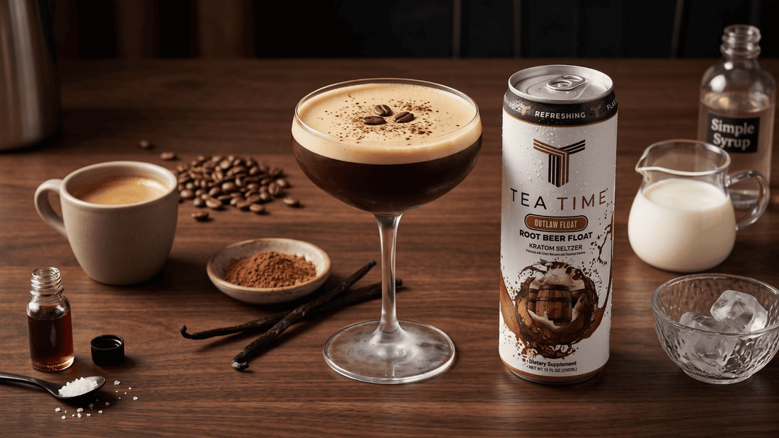Espresso Martini Mocktail with Kratom Seltzer: Bold, Coffee-Forward & Alcohol-Free
