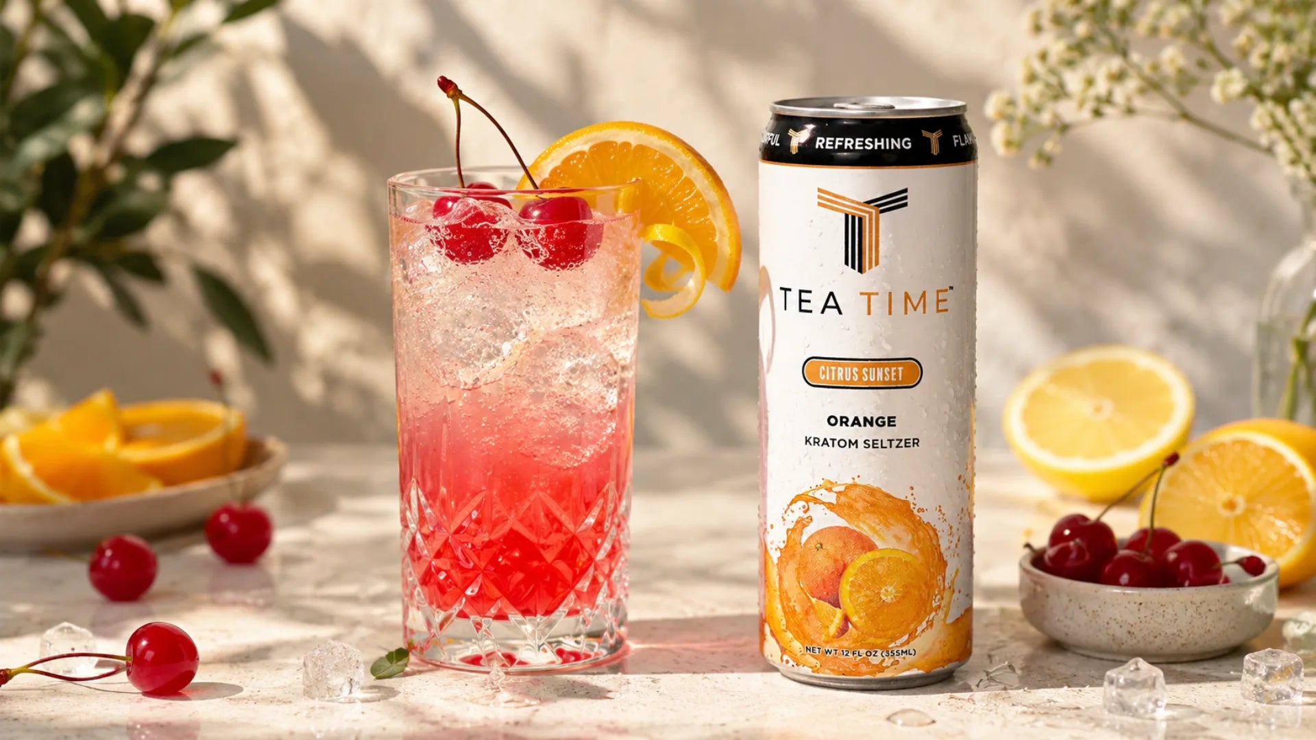 Shirley Temple Mocktail with Kratom Seltzer