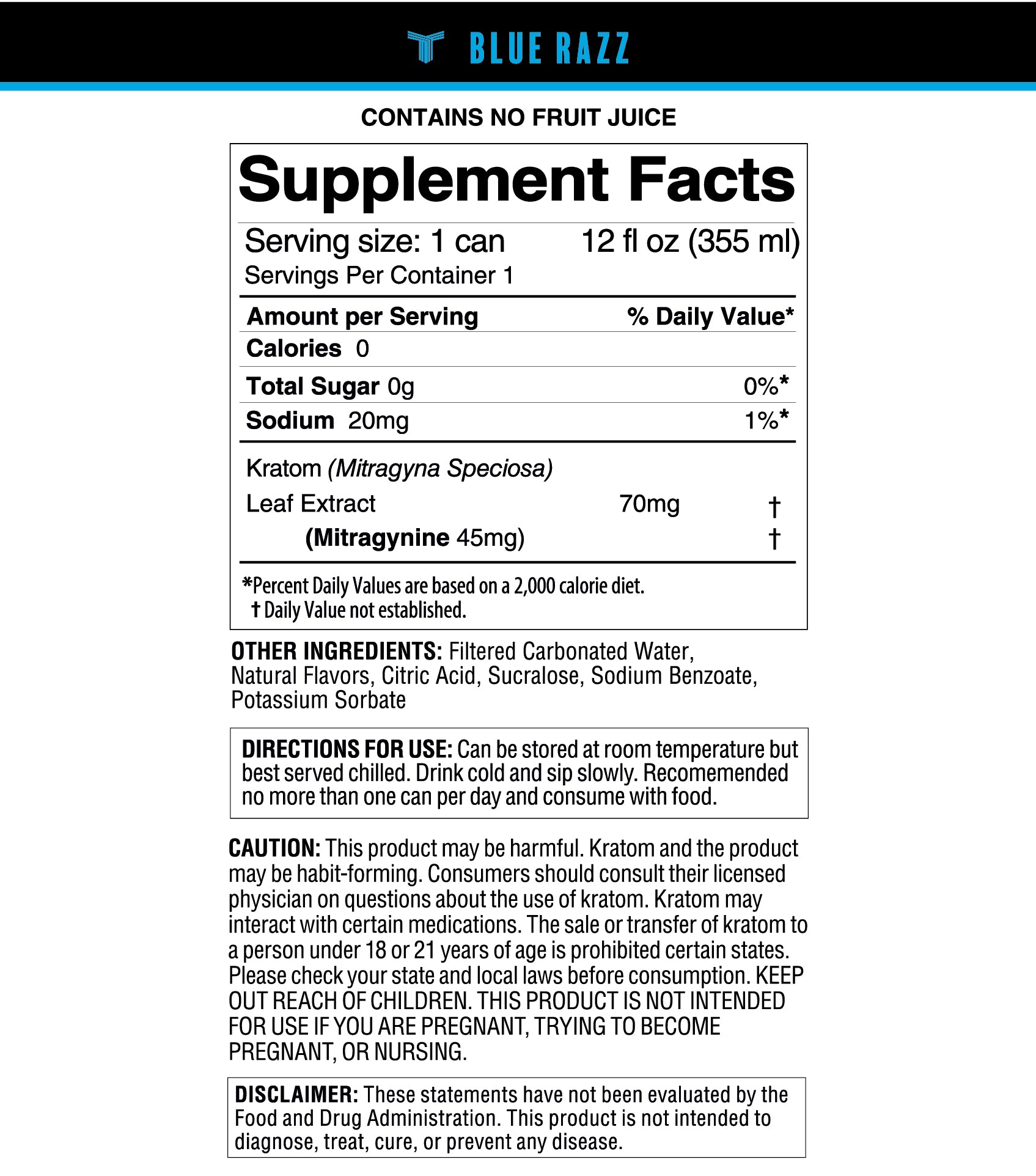 Blue Raspberry Kratom Seltzer | Bold Berry Flavor